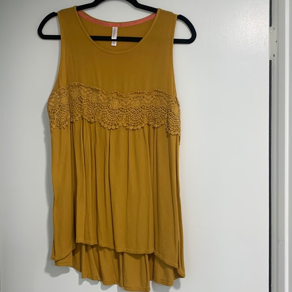 Xhilaration Tops - Xhilaration Mustard Yellow Sleeveless Top